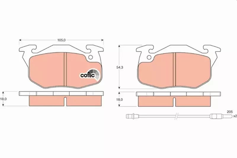 TRW TARCZE + KLOCKI PRZÓD CITROEN SAXO 247MM 