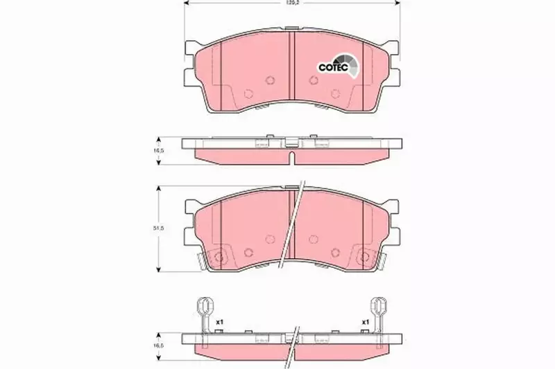 TRW KLOCKI HAMULCOWE PRZÓD GDB3285 