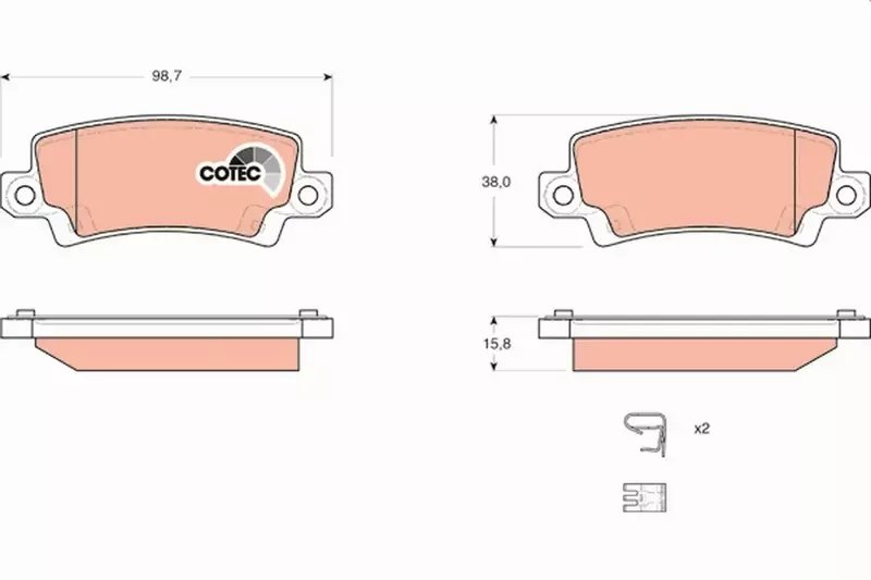 TRW KLOCKI HAM TOYOTA COROLLA E11 E12 VERSO TYŁ 