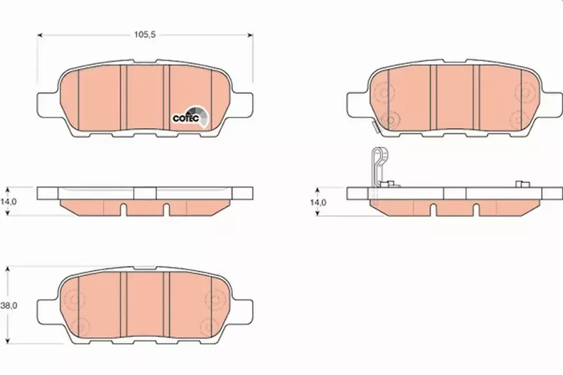 KLOCKI TRW  NISSAN X-Trail 2001-|}TYLNE 