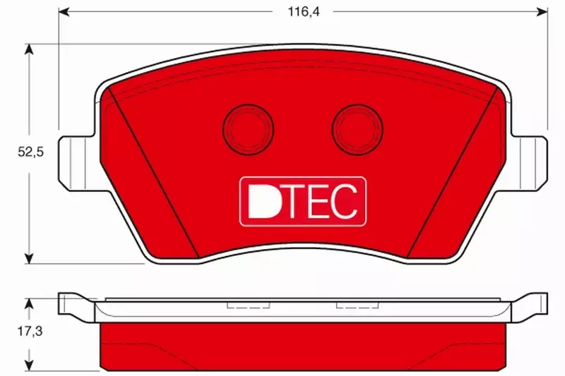 TRW KLOCKI HAMULCOWE DTEC PRZÓD GDB3332DTE 