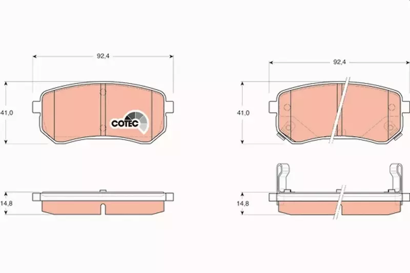 TRW TARCZE+KLOCKI TYŁ KIA PICANTO I SA 234MM 