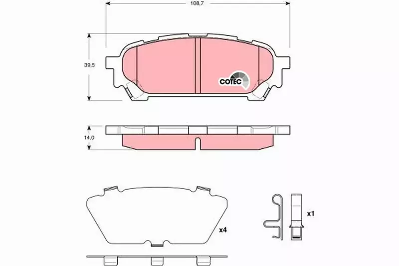 TRW KLOCKI HAMULCOWE TYŁ GDB3395 