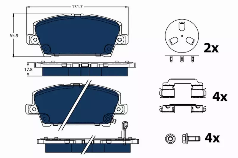 TRW KLOCKI HAMULCOWE ELECTRIC BLUE GDB3407BTE 