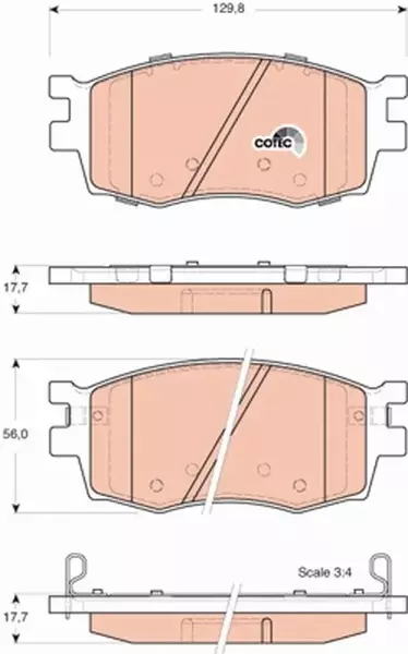 TRW TARCZE+KLOCKI PRZÓD KIA RIO II 256MM 