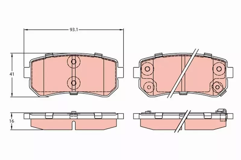 TRW TARCZE+KLOCKI TYŁ KIA PICANTO II TA 234MM 