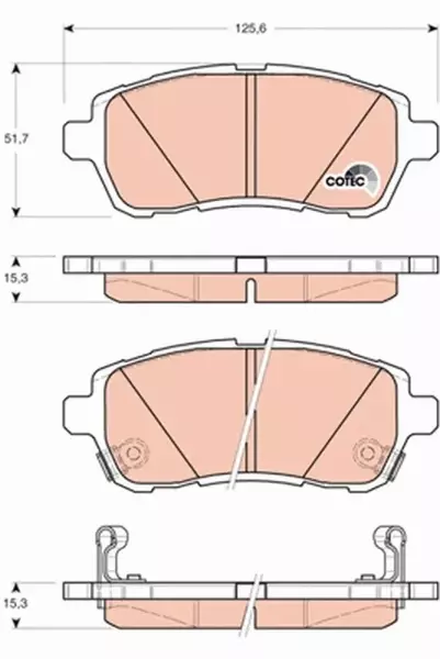 TRW TARCZE+KLOCKI PRZÓD FORD FIESTA VI 08- 