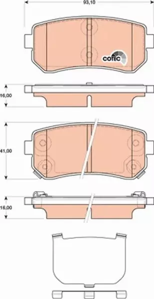 TRW TARCZE + KLOCKI TYŁ HYUNDAI I30 IX35 