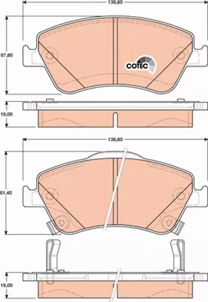 TRW TARCZE + KLOCKI PRZÓD TOYOTA AURIS E15 273MM 