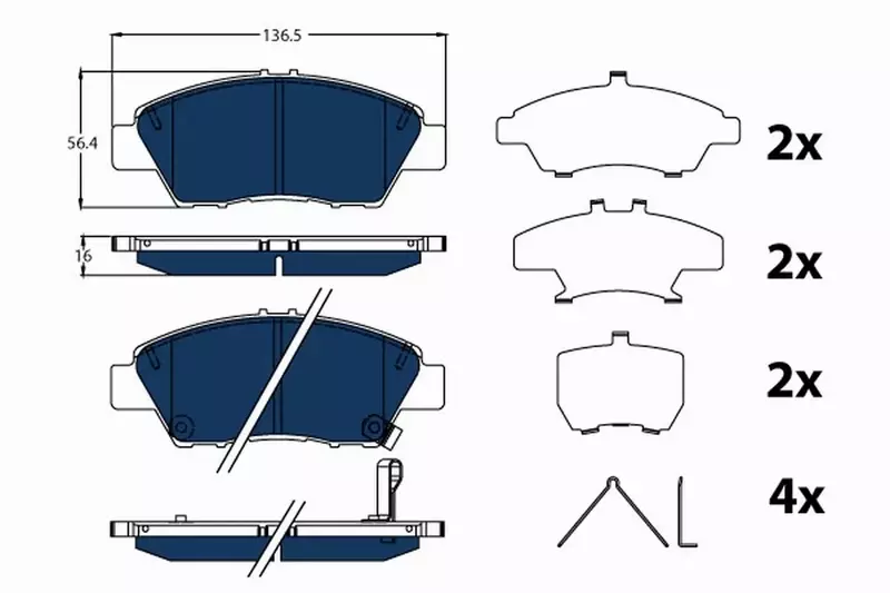 TRW KLOCKI HAMULCOWE ELECTRIC BLUE GDB3493BTE 