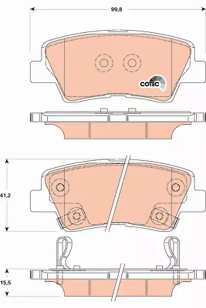 TRW TARCZE+KLOCKI PRZÓD+TYŁ HYUNDAI I30 II 280+262MM 