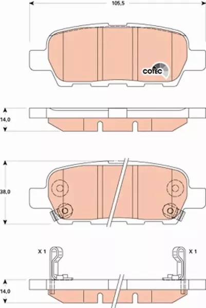 TRW TARCZE+KLOCKI PRZÓD+TYŁ NISSAN QASHQAI J10 296+292MM 