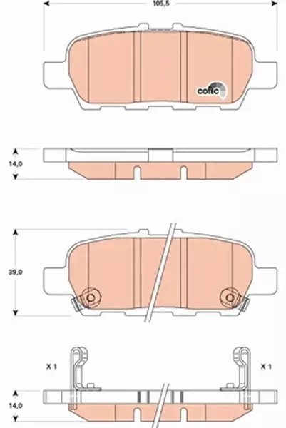 TRW TARCZE+KLOCKI TYŁ NISSAN JUKE F15 292MM 