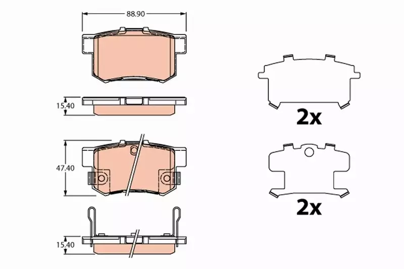 TRW TARCZE+KLOCKI TYŁ SUZUKI SX4 278MM 