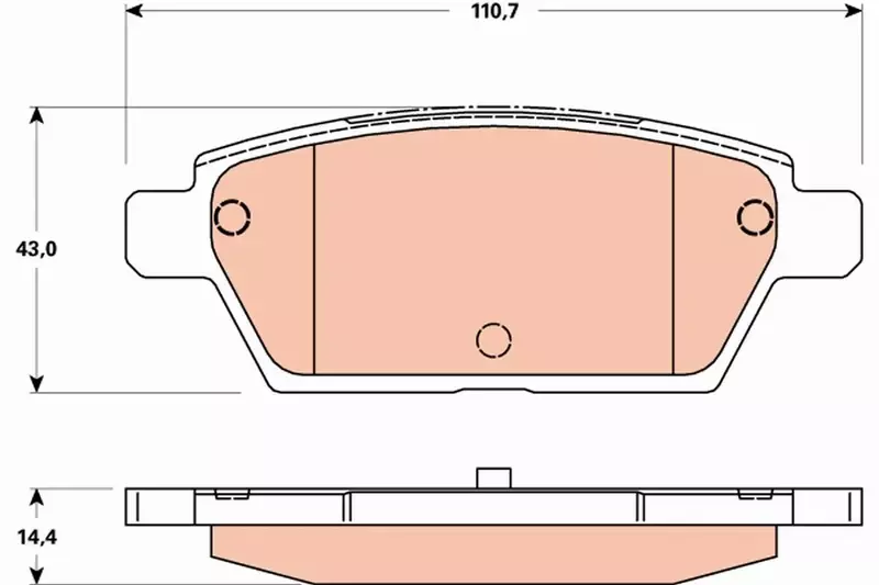 TRW KLOCKI HAMULCOWE TYŁ GDB3517 