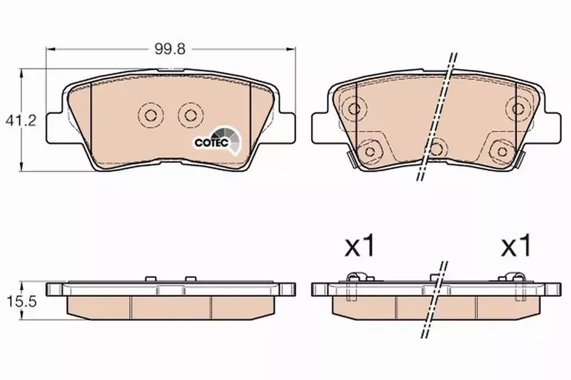 TRW KLOCKI HAMULCOWE TYŁ GDB3537 