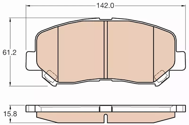 TRW KLOCKI HAMULCOWE PRZÓD GDB3562 