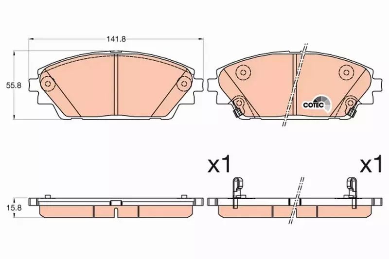 TRW KLOCKI HAMULCOWE PRZÓD GDB3592 