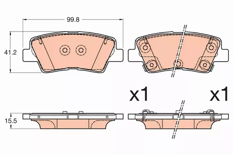 TRW KLOCKI HAMULCOWE TYŁ GDB3594 