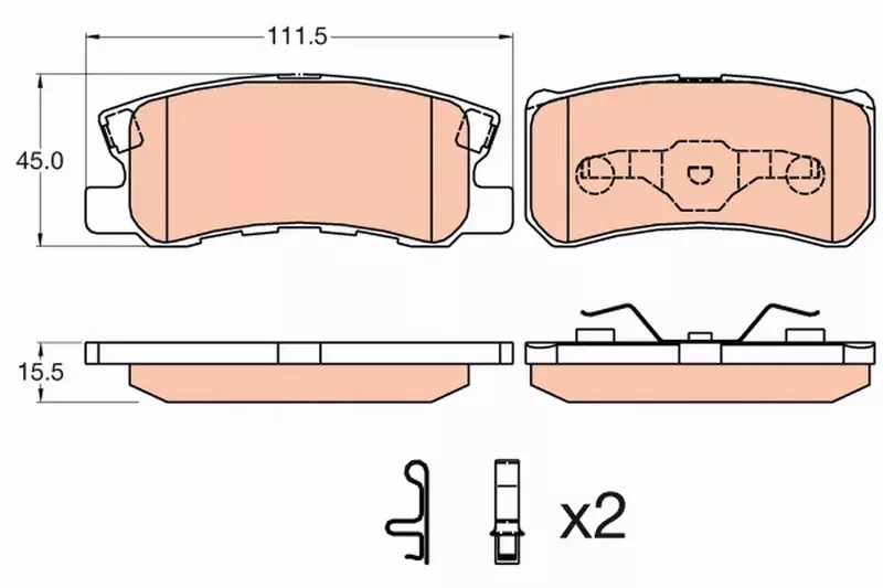 TRW KLOCKI HAMULCOWE TYŁ GDB3595 