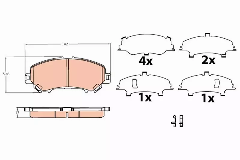 TRW KLOCKI HAMULCOWE GDB3622 