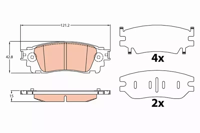 TRW KLOCKI HAMULCOWE GDB4459 