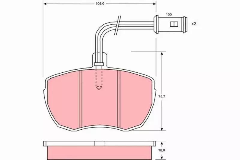 TRW KLOCKI HAMULCOWE PRZÓD GDB759 