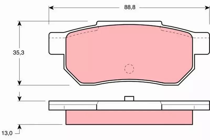 TRW KLOCKI HAMULCOWE TYŁ GDB775 