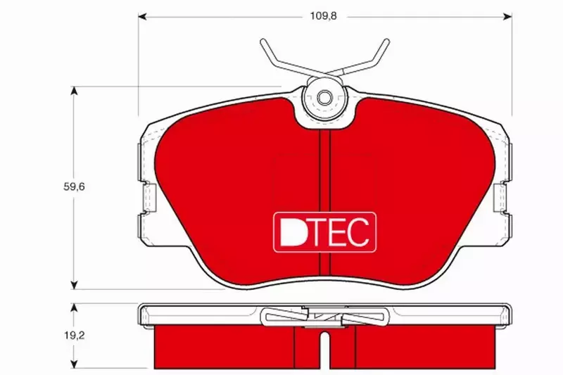 TRW KLOCKI HAMULCOWE DTEC PRZÓD GDB818DTE 