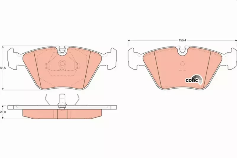 KLOCKI TRW BMW 518-540,730,735,740,750 86- PRZEDNI 