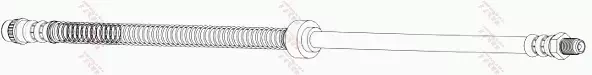 TRW PRZEWÓD HAMULCOWY ELASTYCZNY PRZÓD PHB369 