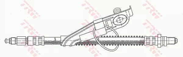 TRW PRZEWÓD HAMULCOWY ELASTYCZNY PRZÓD FIESTA (GAF) 
