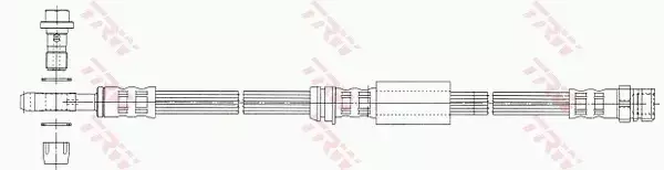 TRW PRZEWÓD HAMULCOWY ELASTYCZNY PHD1014 