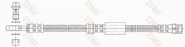 TRW PRZEWÓD HAMULCOWY ELASTYCZNY PHD1014 