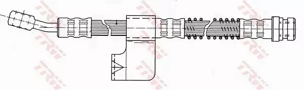 TRW PRZEWÓD HAMULCOWY ELASTYCZNY PRZÓD PHD618 