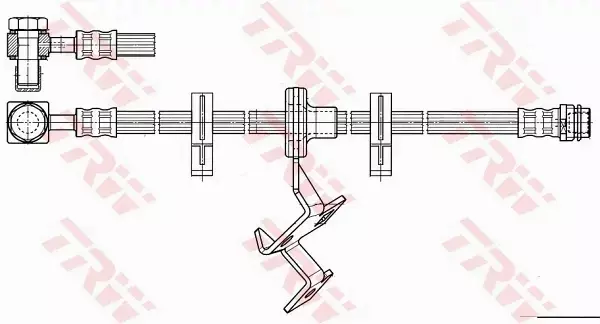 TRW PRZEWÓD HAMULCOWY ELASTYCZNY PRZÓD PHD966 