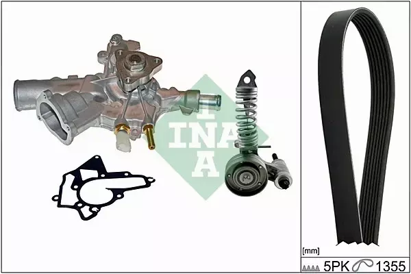 INA POMPA+NAPINACZ+PASEK OPEL AGILA A 1.0 1.2 