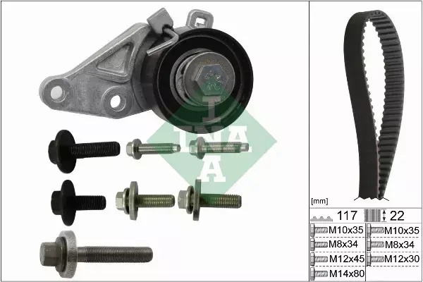 INA ROZRZĄD + POMPA SKF MAZDA 2 1.25 1.4 1.6 16V 