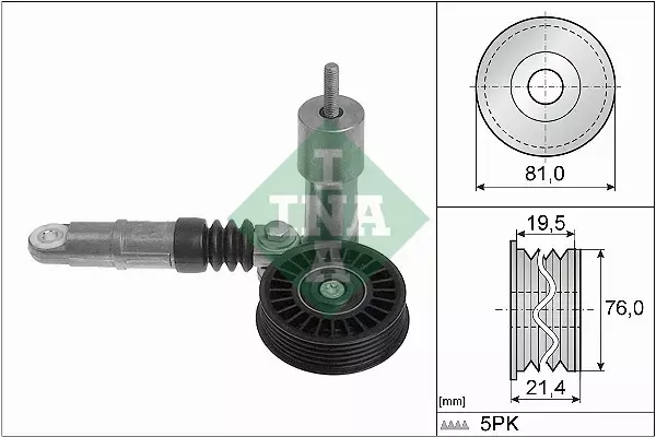 INA NAPINACZE+PASKI AUDI A4 B5 1.9 TDI 116KM 