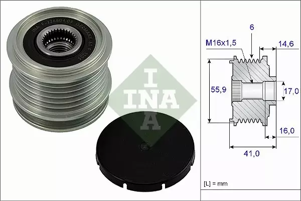 INA SPRZĘGŁO ALTERNATORA AUDI A3 8L1 1.9 TDI 