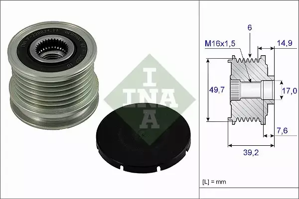 INA SPRZĘGŁO ALTERNATORA MERCEDES C W202 2.2 CDI 