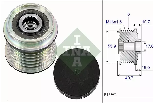 INA SPRZĘGŁO ALTERNATORA MITSUBISHI CARISMA 1.9DID 