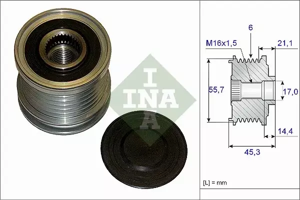 INA SPRZĘGŁO ALTERNATORA AUDI A4 B6 B7 1.6 1.8 2.0 