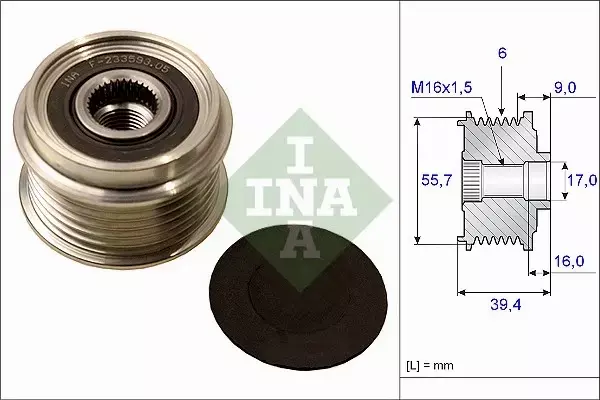 INA SPRZĘGŁO ALTERNATORA 535 0060 10 