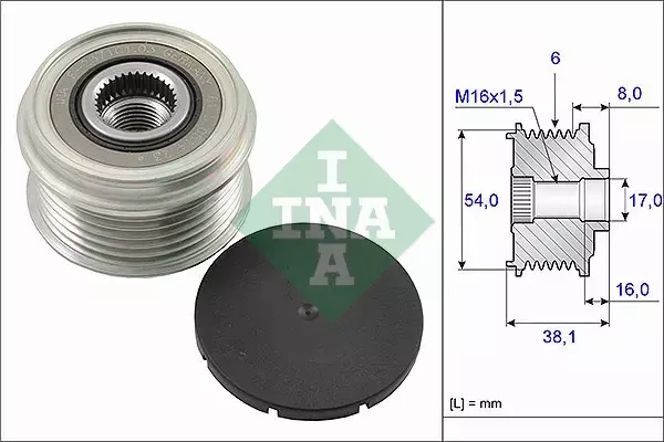 INA SPRZĘGŁO ALTERNATORA ALFA ROMEO MITO 1.3 JTDM 