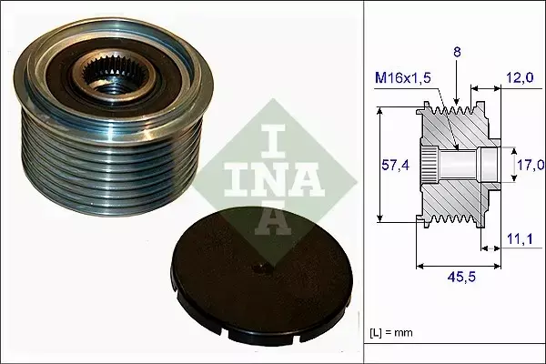 INA SPRZĘGŁO ALTERNATORA 535 0069 10 