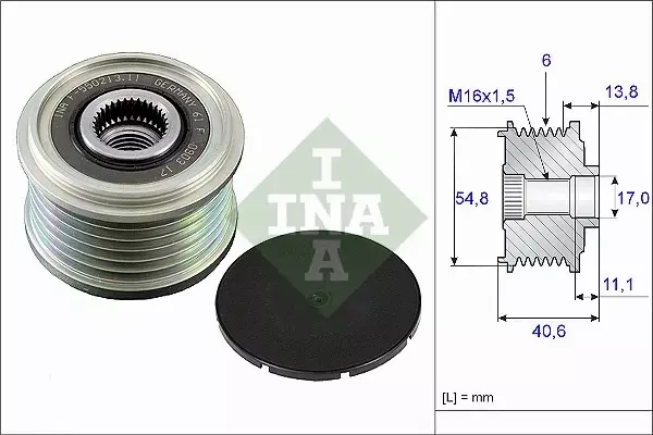 INA SPRZĘGŁO ALTERNATORA NISSAN NOTE E11 1.5 DCI 