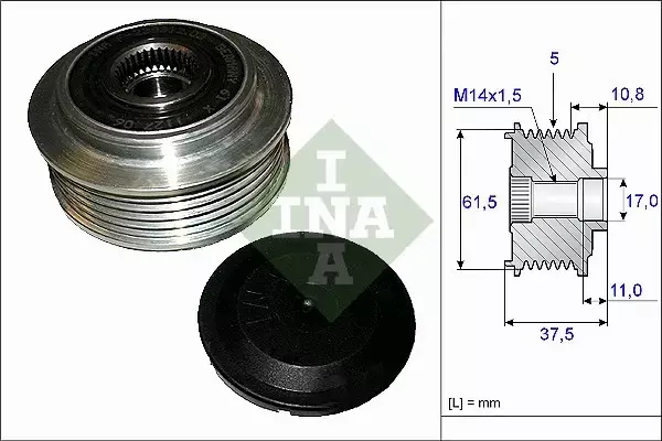 INA SPRZĘGŁO ALTERNATORA 535 0107 10 