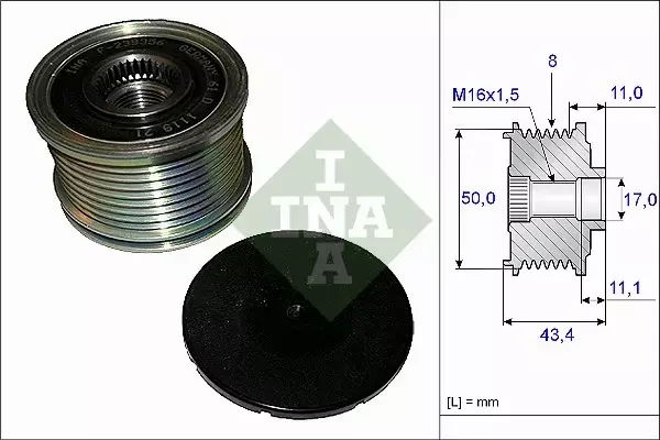 INA SPRZĘGŁO ALTERNATORA 535 0108 10 