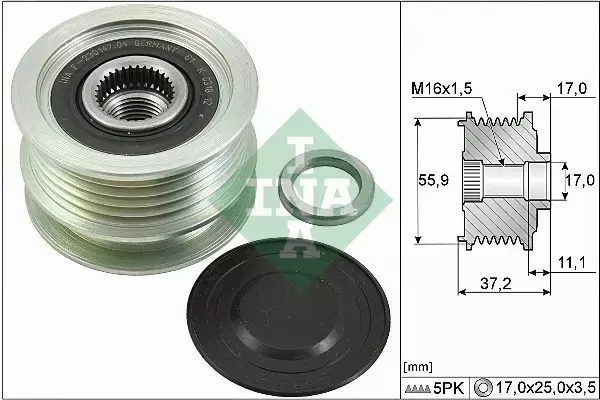 INA SPRZĘGŁO ALTERNATORA NISSAN MICRA K12 1.5 DCI 